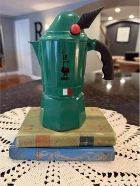 Bialetti Moka Express Alpina Stovetop Espresso Maker Moka Pot 3 Cup Green